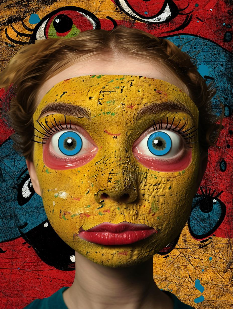 Surrealist Pop Art Collage Portrait