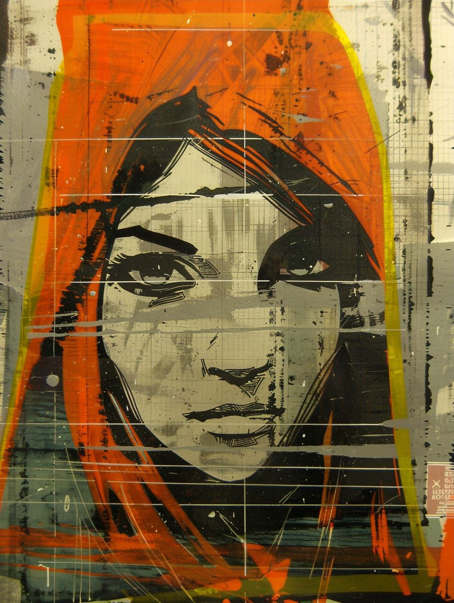 Cybernetic Glitch Portrait Art