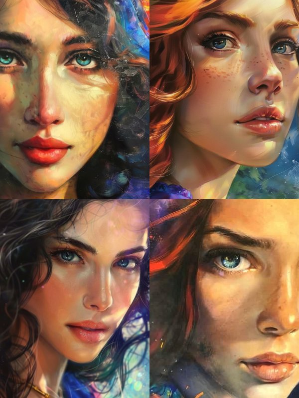 Prismatic Oil Portrait