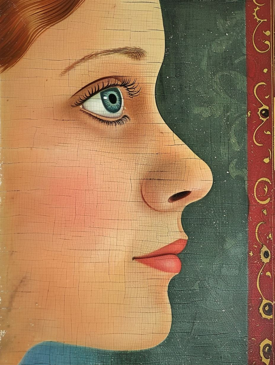 Vintage Canvas Portrait Profile