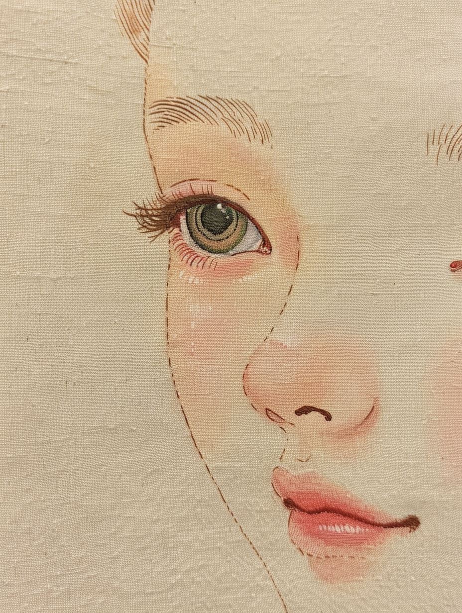 Ethereal Linen Portrait - Image 1