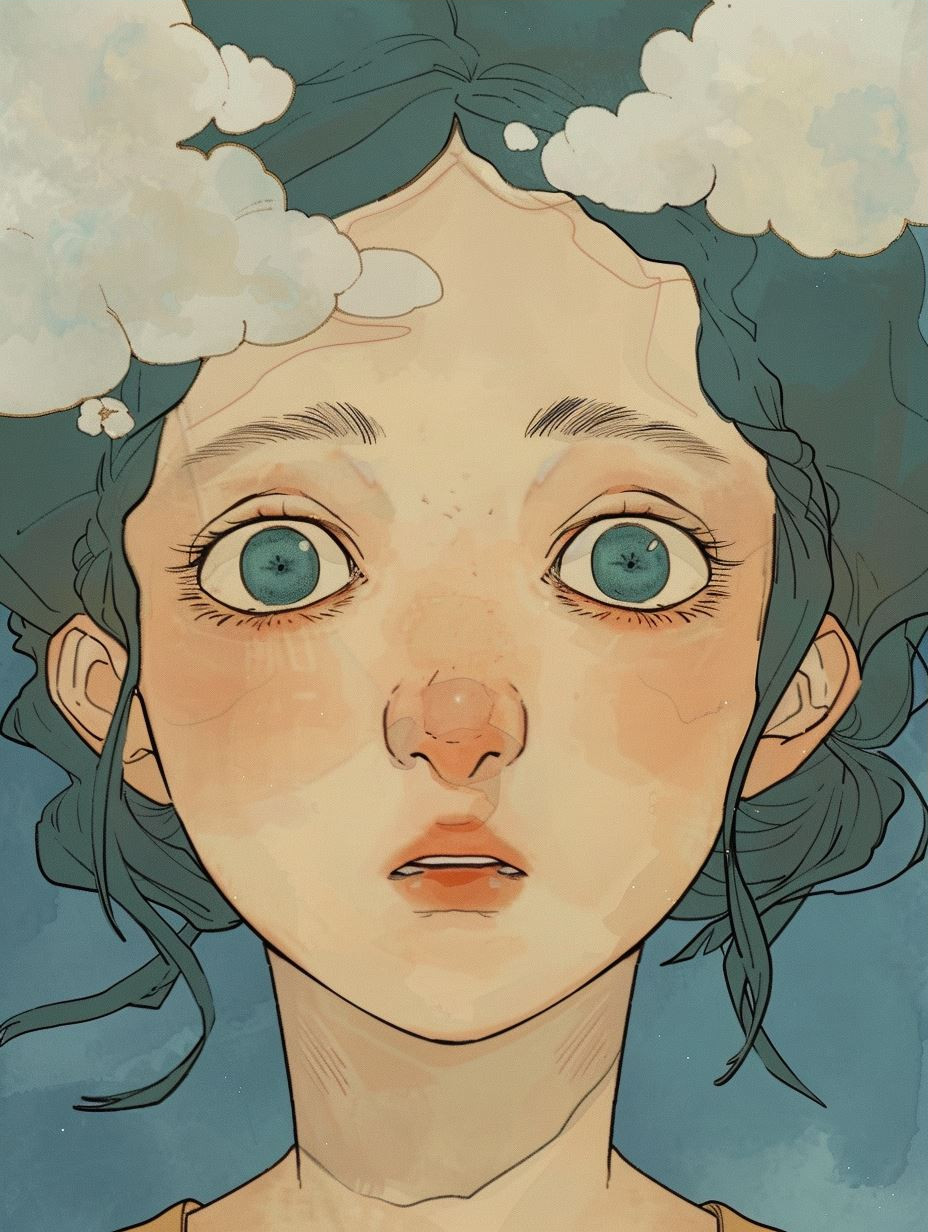 Ethereal Gaze in Soft Pastel