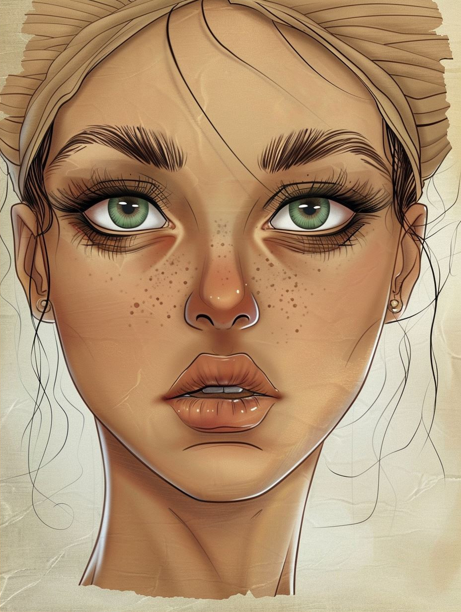 Ethereal Freckled Portrait Study