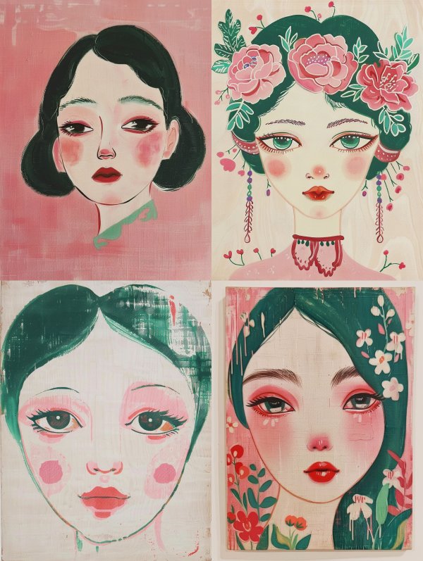 Blushing Pastel Portrait