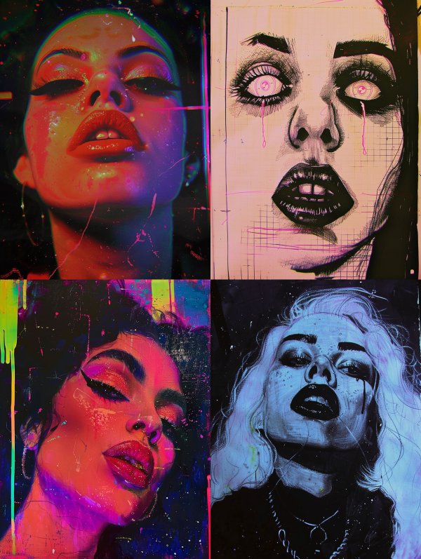 Neon Prism Cyber Portrait