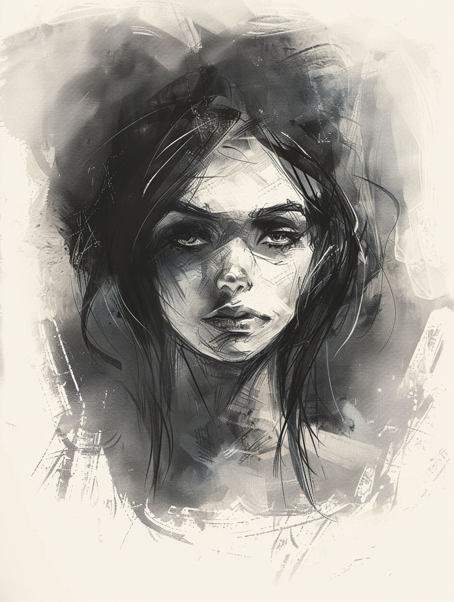 Moody Charcoal Portrait Study