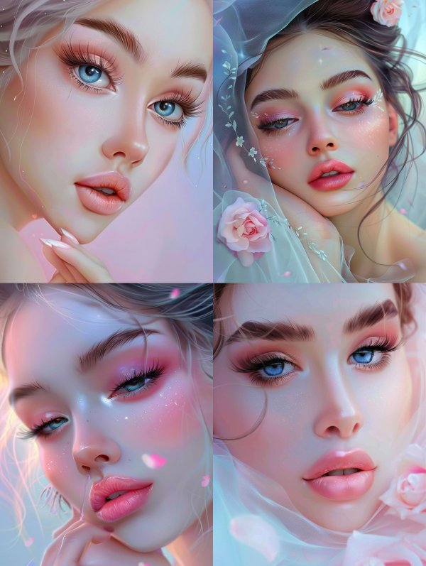 Ethereal Pastel Dream Portrait