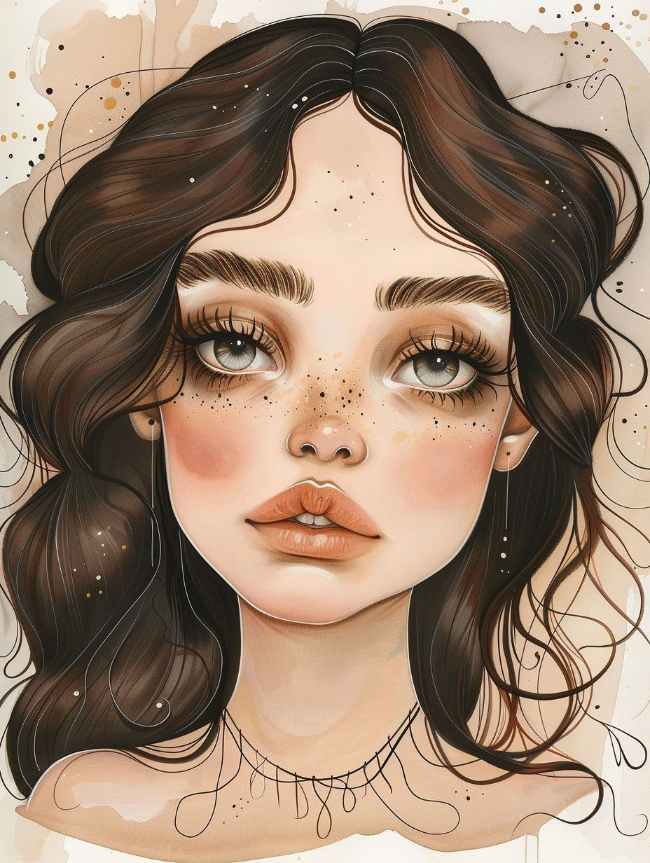 Ethereal Gaze in Earthy Tones