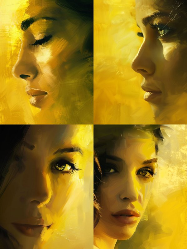 Golden Ethereal Portrait Study