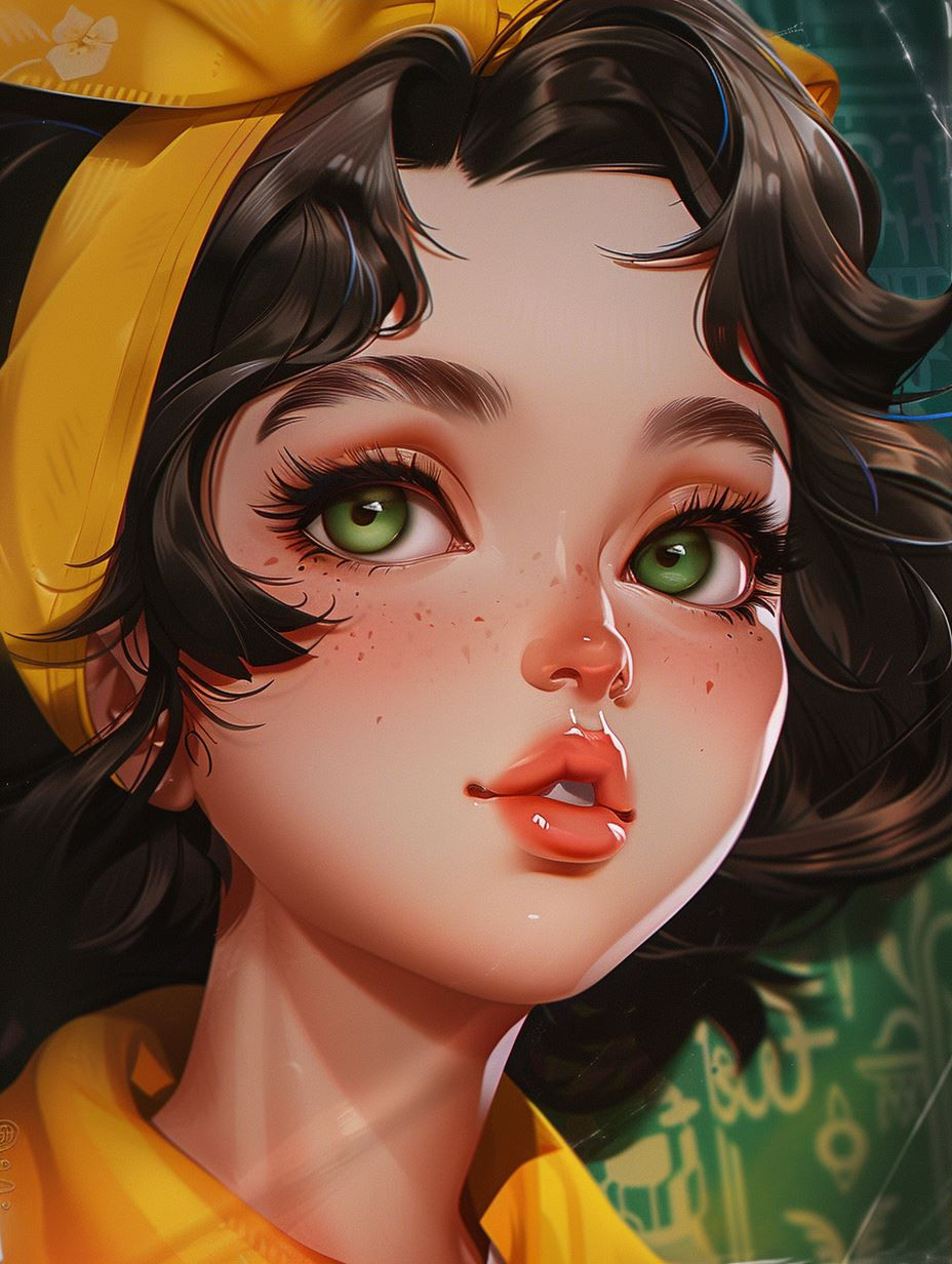 Ethereal Gaze in Digital Pastel