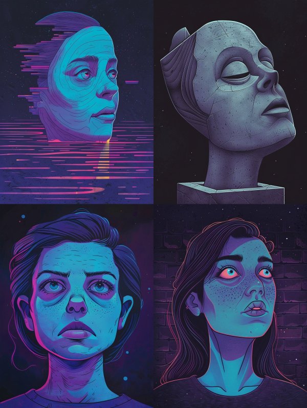 Neon Glitch Digital Soul