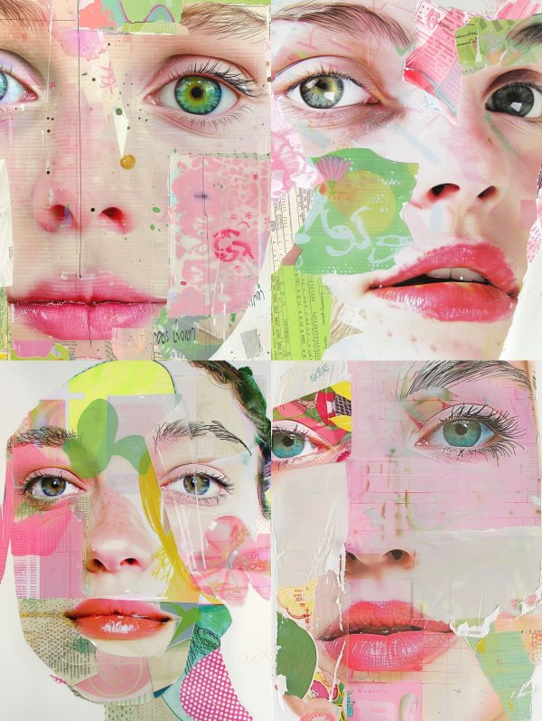 Fragmented Portraits of Ethereal Beauty