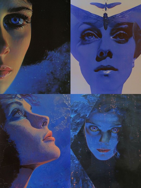 Celestial Gaze in Deep Blue