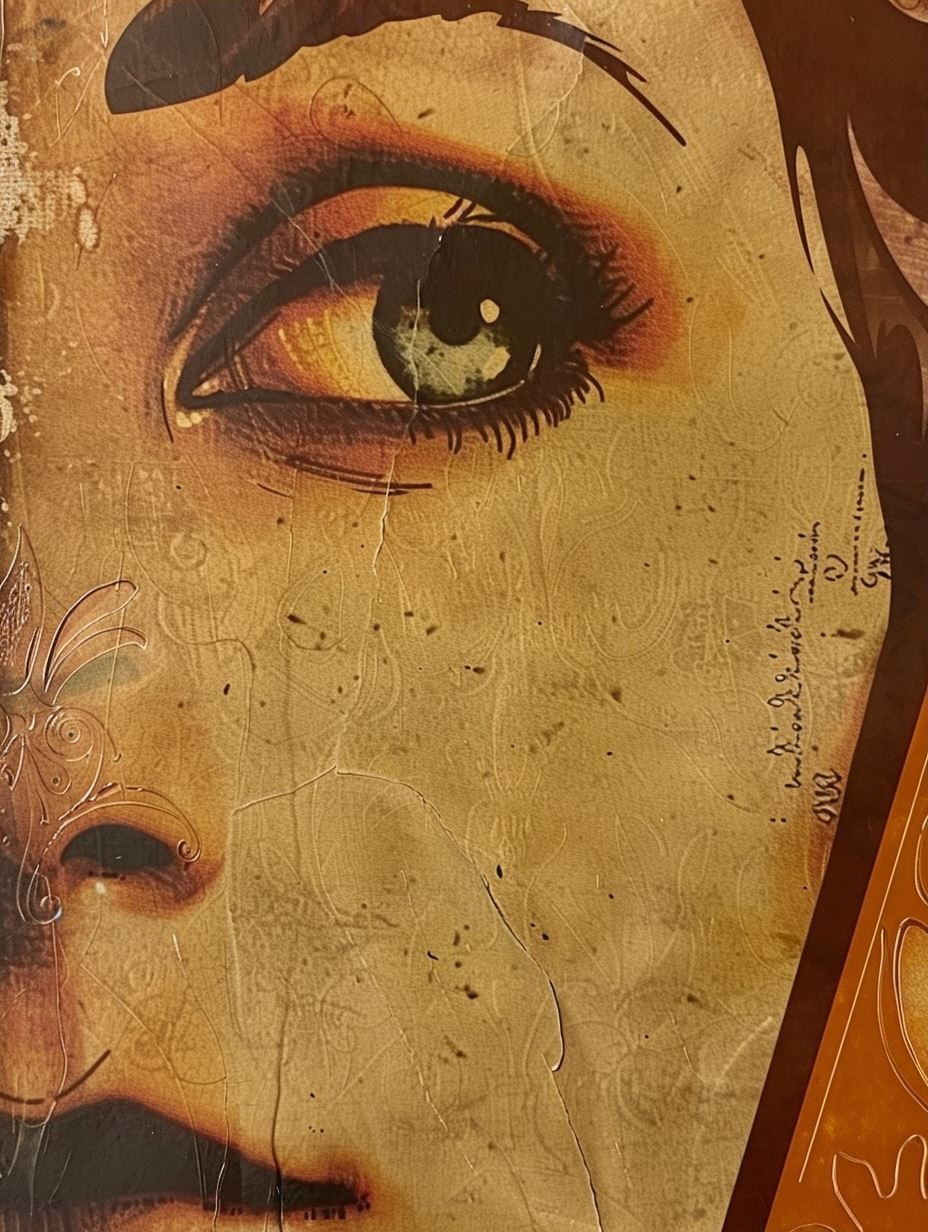 Golden Ethereal Portrait Art