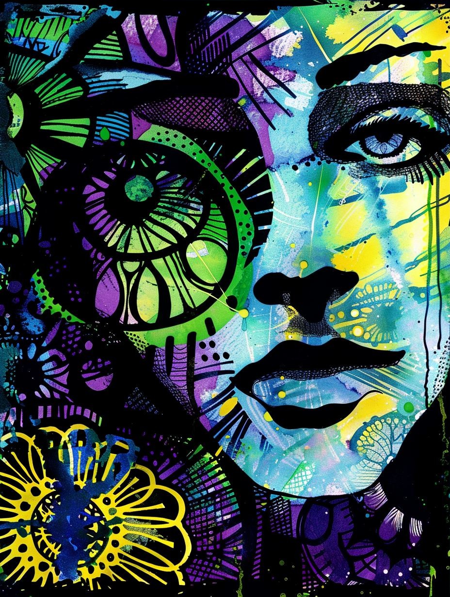 Neon Psyche Portrait