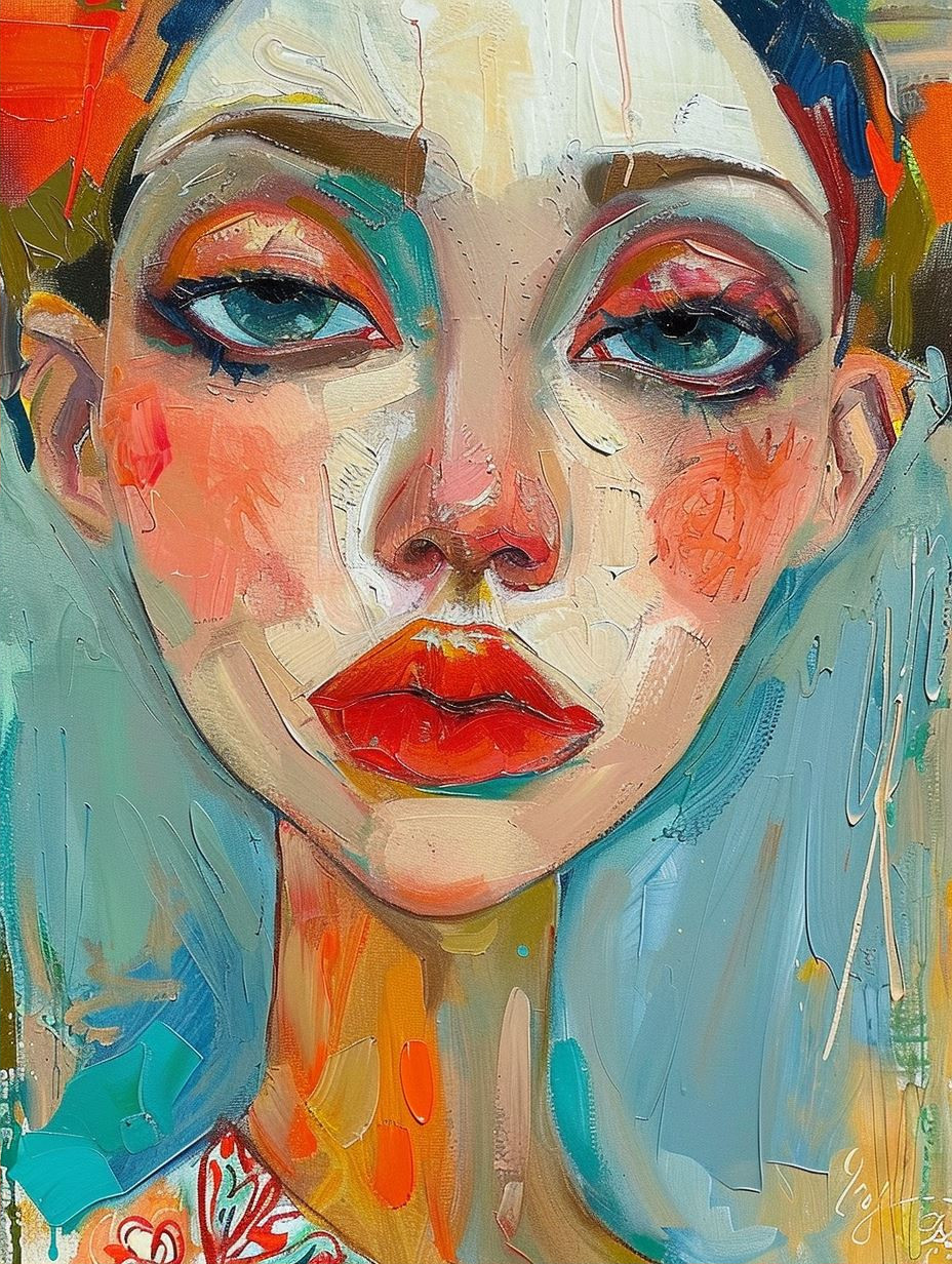 Vibrant Palette Impressionist Portrait