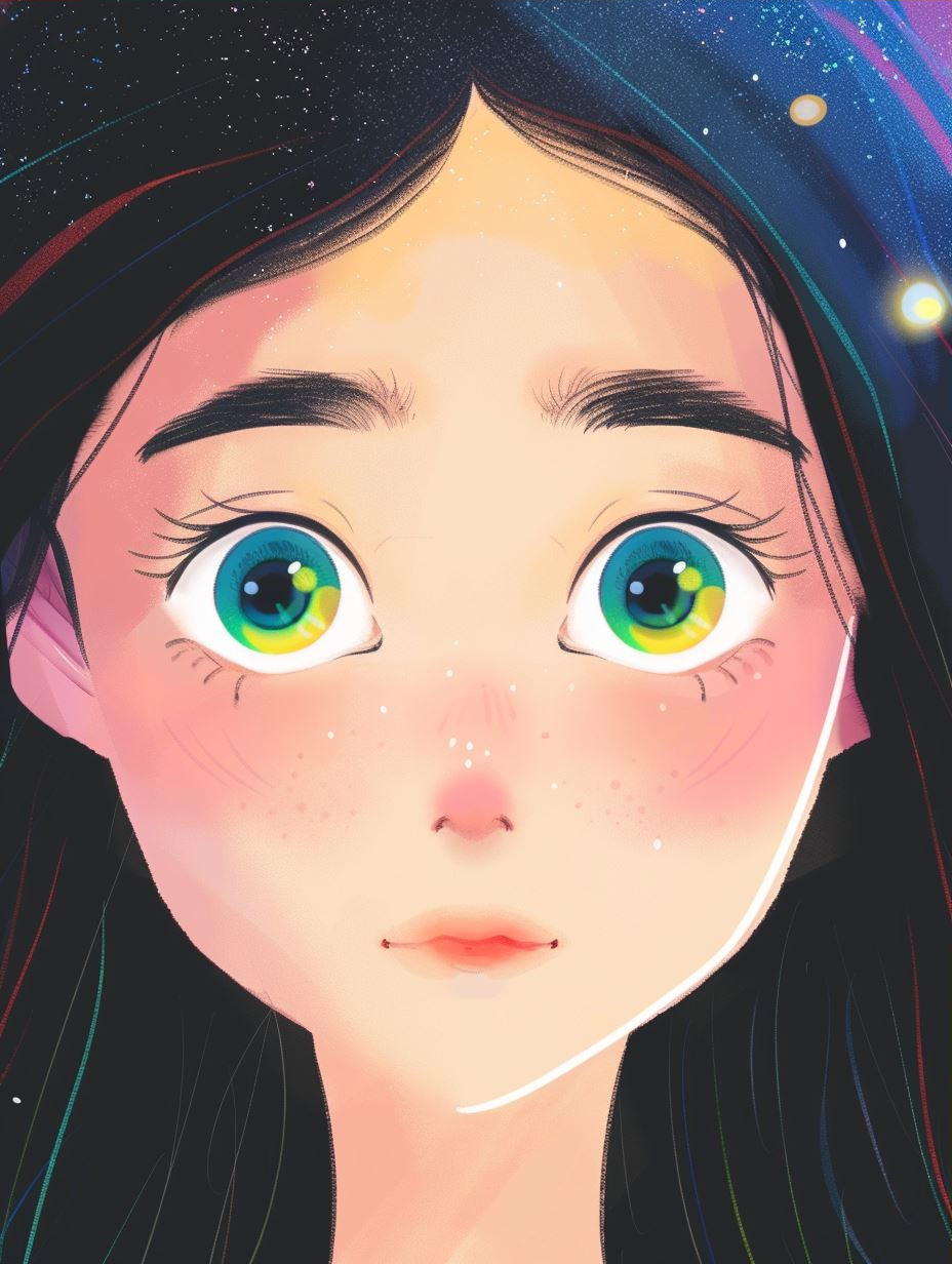 Whimsical Pastel Portrait Study