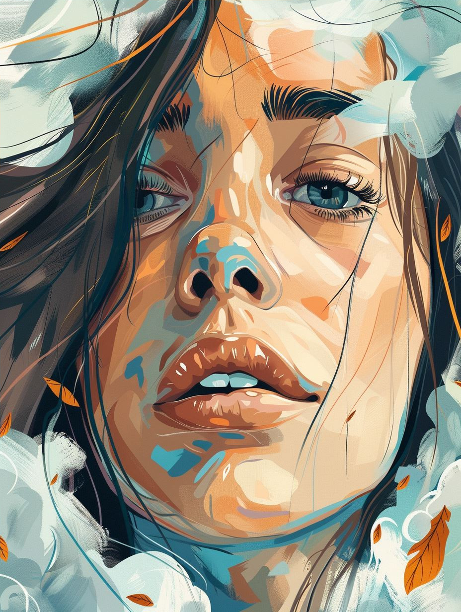 Ethereal Gaze Through Glass