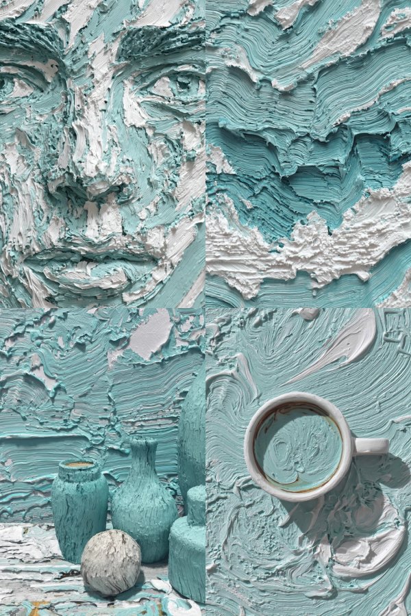 Azure Impasto Visage