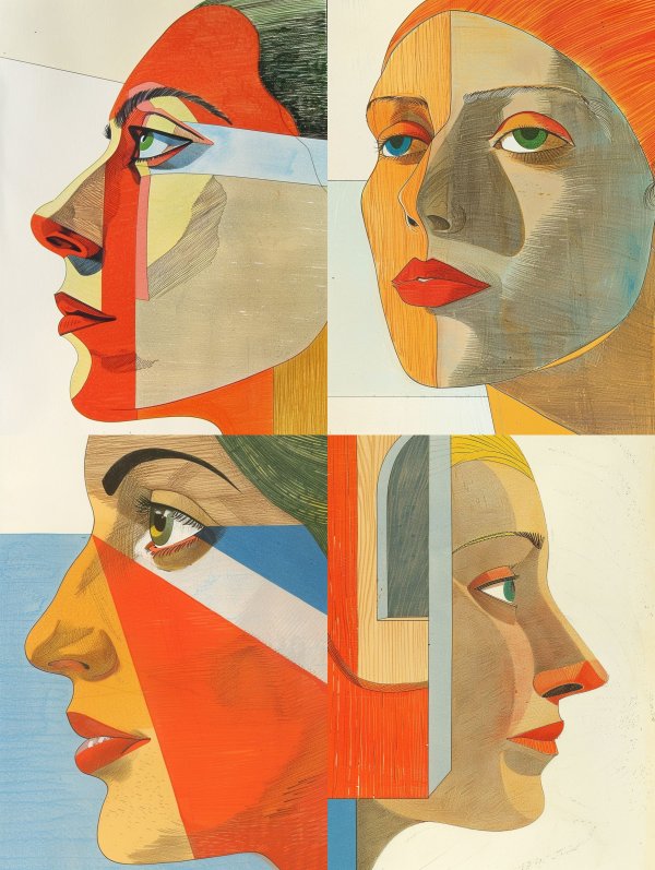 Geometric Prism Portrait Study