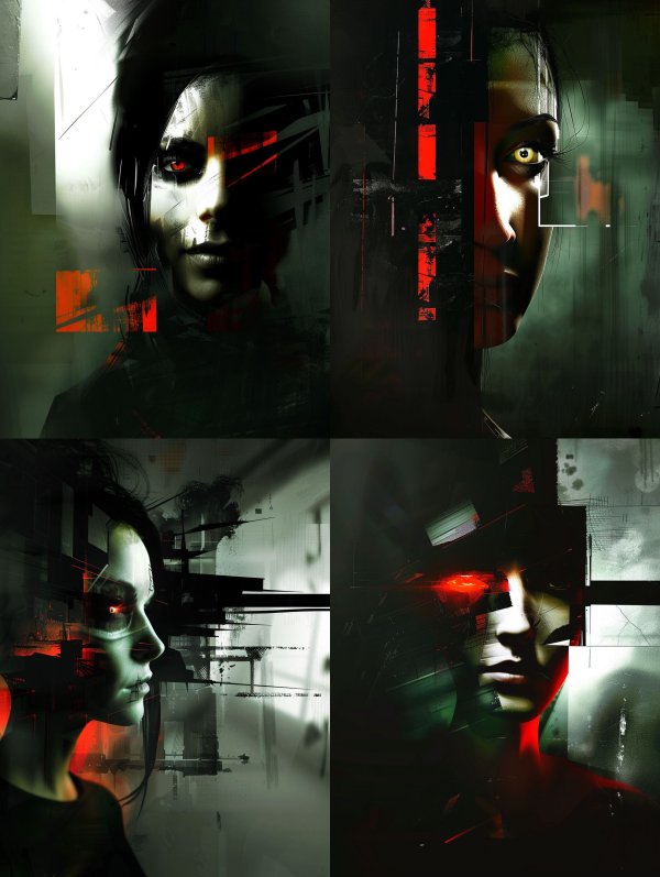 Crimson Gaze Cyberpunk