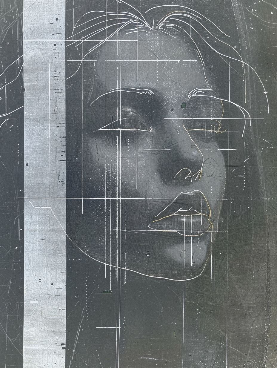 Ethereal Digital Fragment Portrait