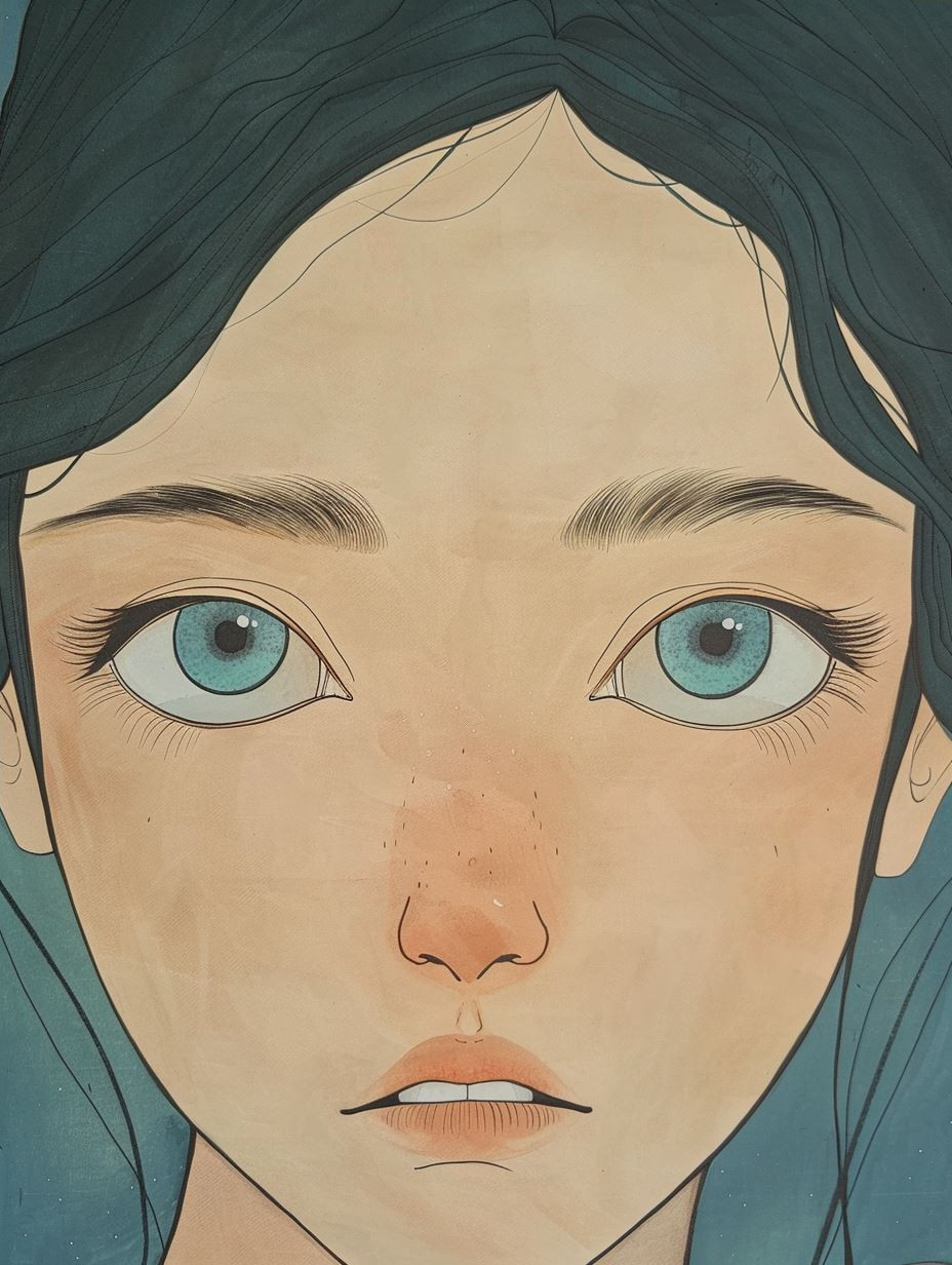 Ethereal Gaze in Soft Pastel