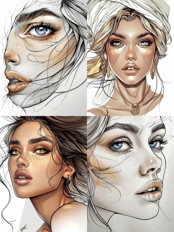 Ethereal Ink Portrait