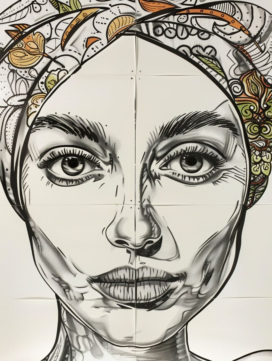 Graphic Ink Portrait - Image 1