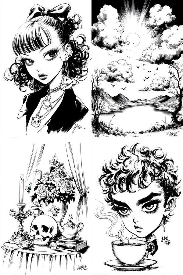 Noir Manga Elegance