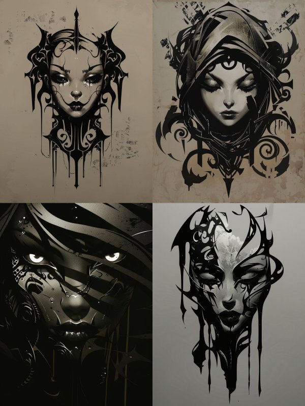 Dark Gothic Ornamental Portrait