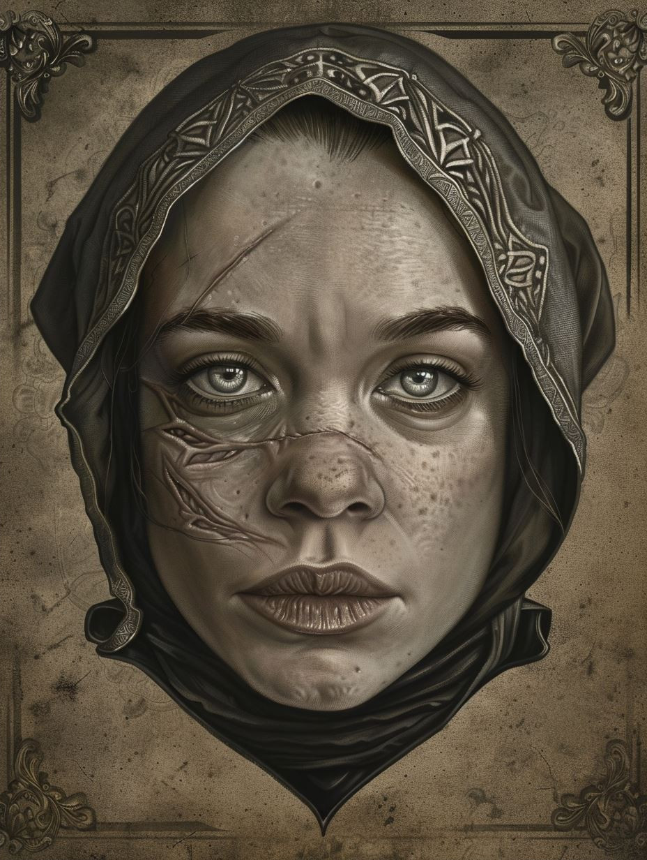 Hyper-Realistic Freckled Portrait Study