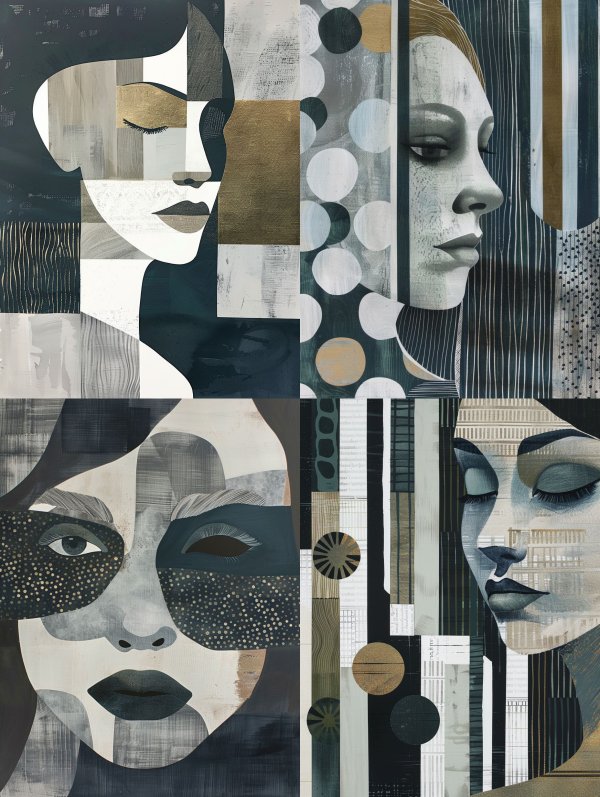 Fragmented Portraits in Monochrome