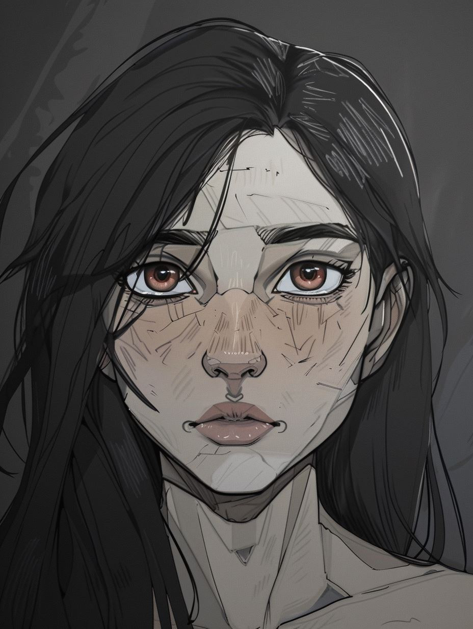 Fragmented Soul Digital Portrait