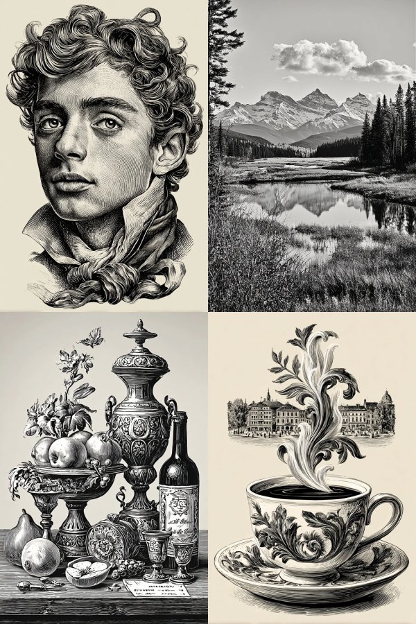 Classical Ink Portrait