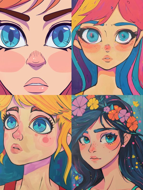 Vibrant Anime Gaze