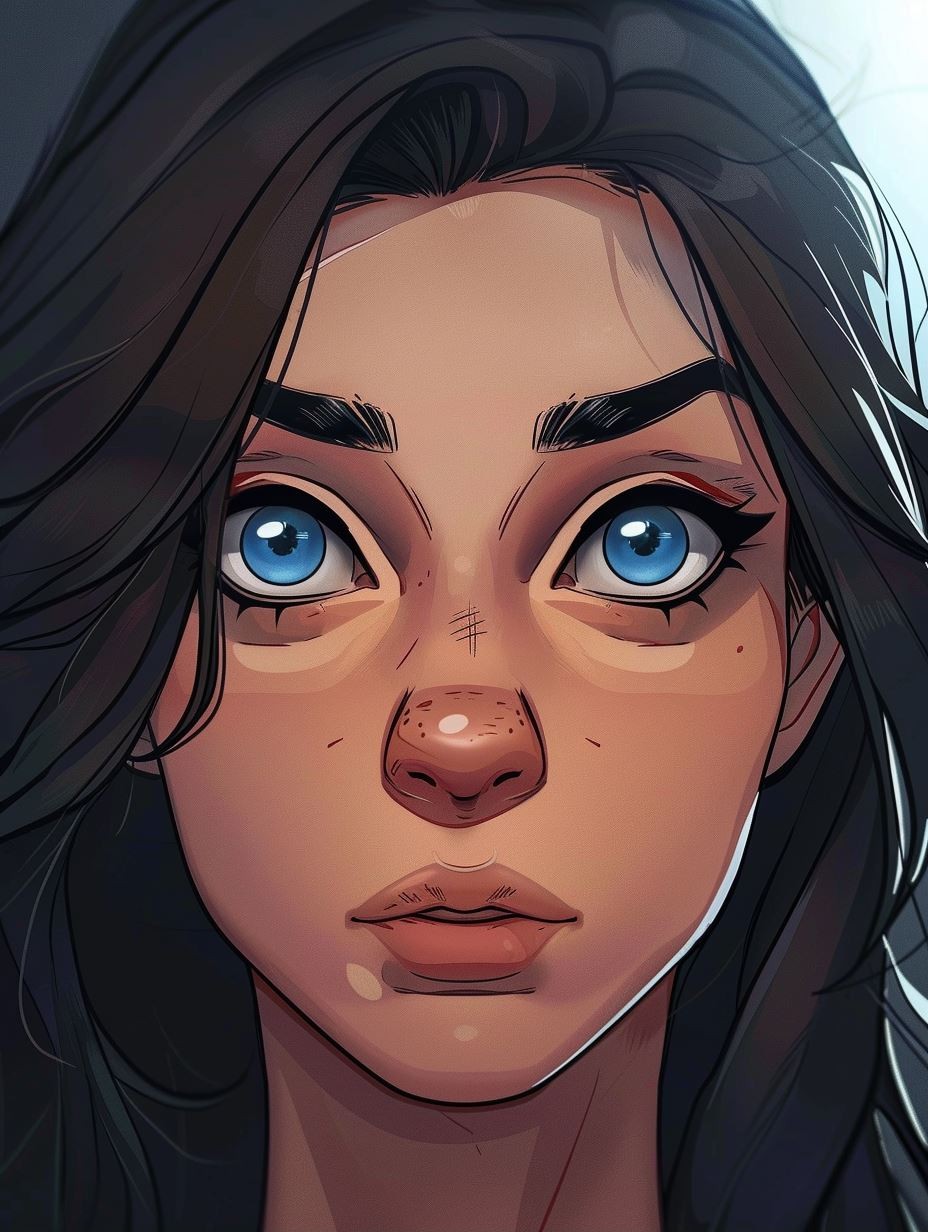 Azure Gaze Digital Art 2