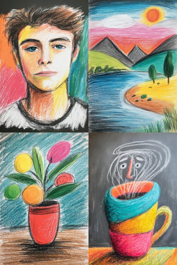 Vibrant Pastel Portrait