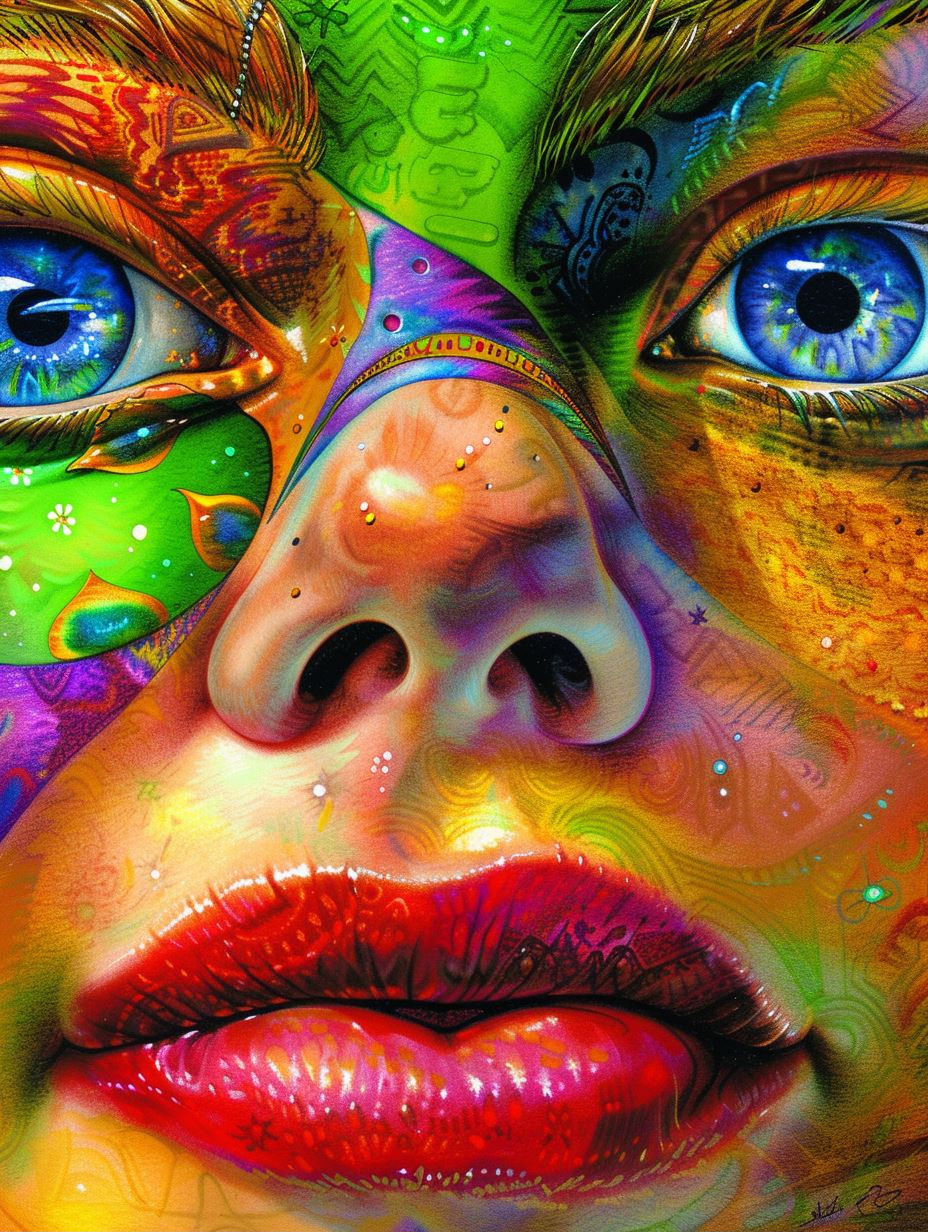 Psychedelic Prism Portrait Art
