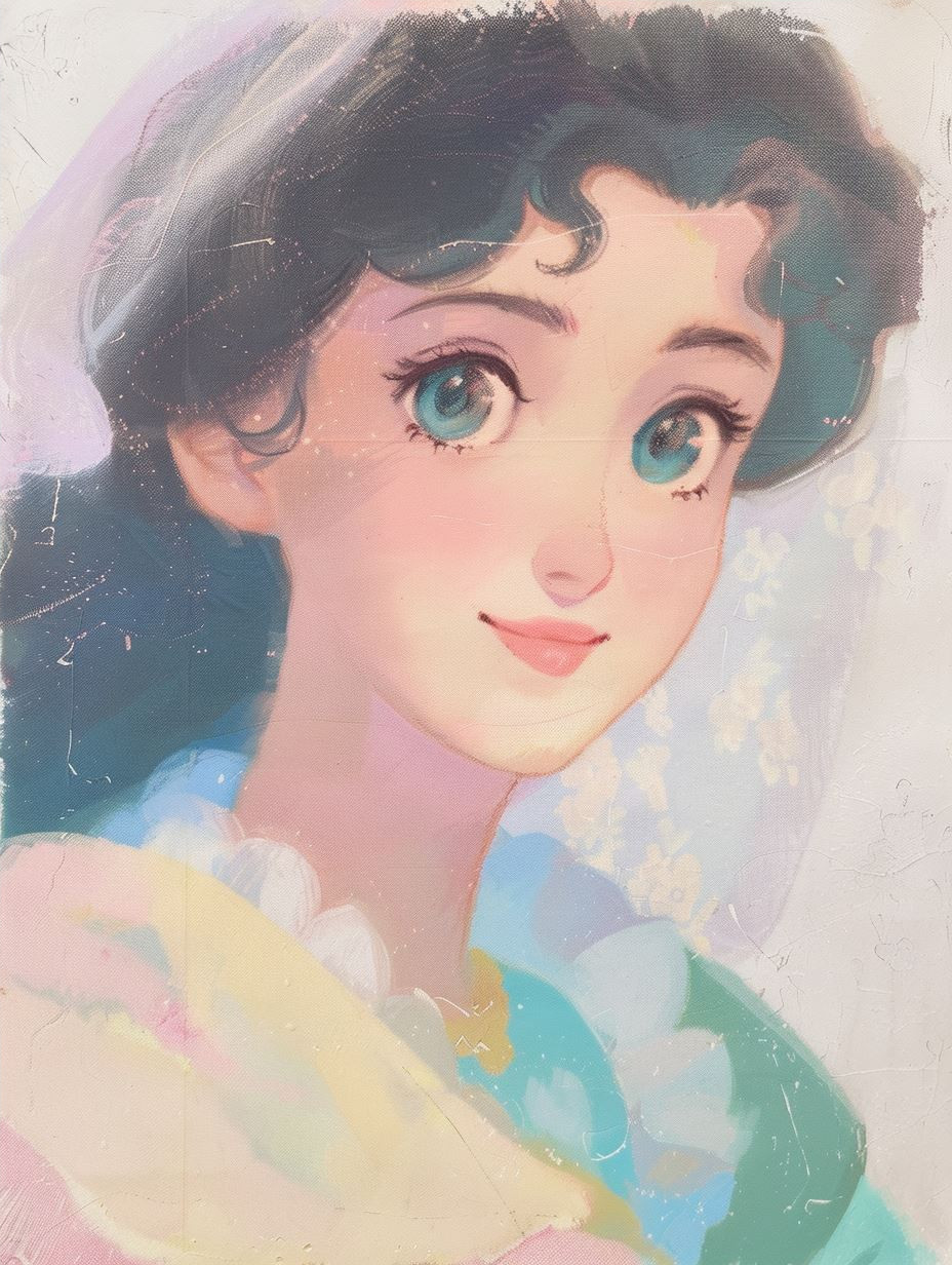 Ethereal Dreamy Anime Portrait