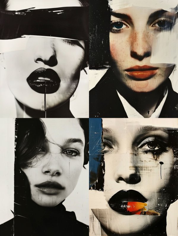 Noir Fragmented Portrait Study