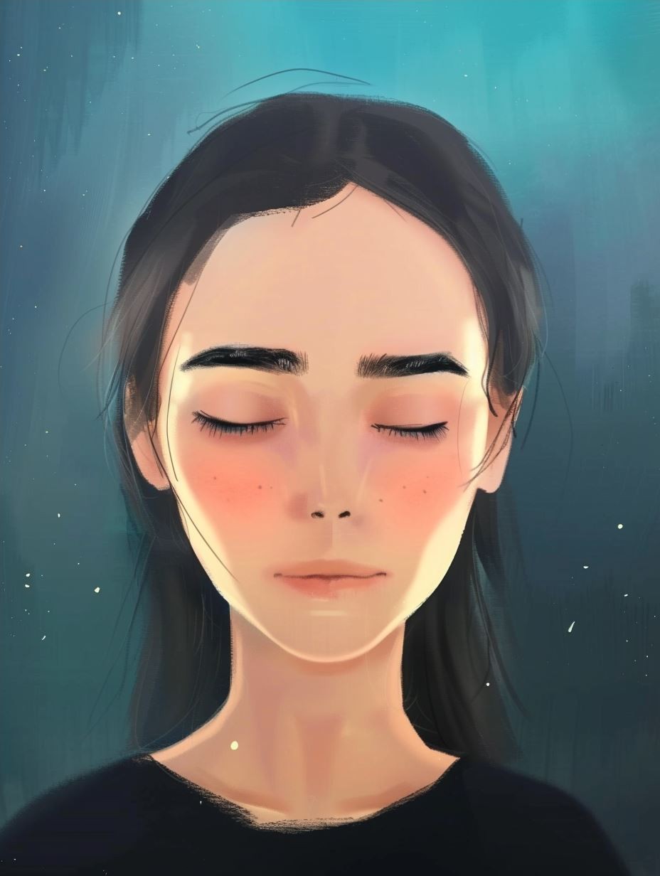 Dreamy Azure Gaze