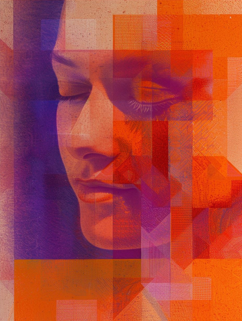 Fragmented Neon Digital Soul