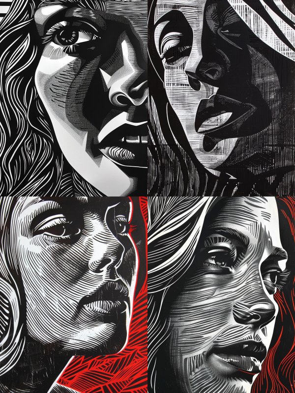 Monochrome Linear Portrait