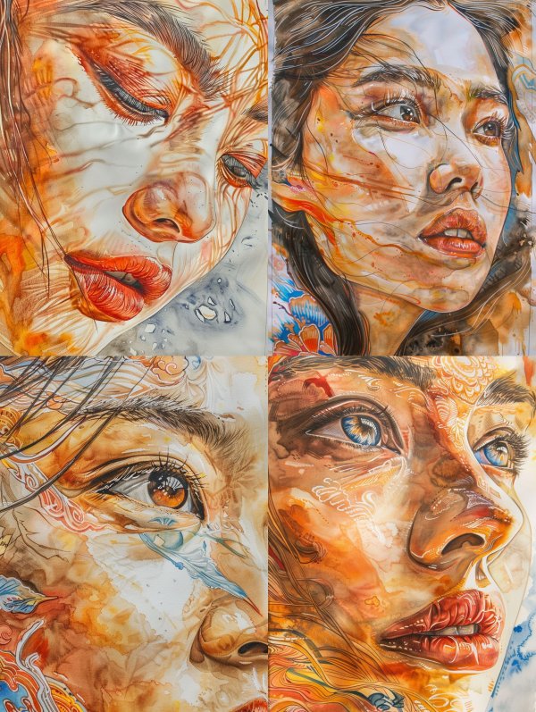 Ethereal Warmth Expressive Portraiture