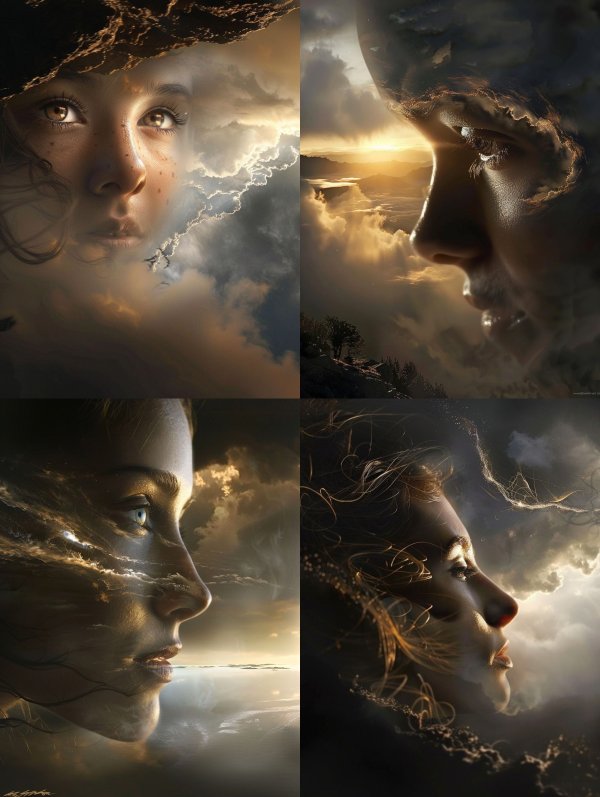 Ethereal Faces in Cosmic Dust