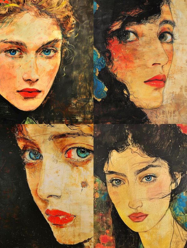 Crimson Gaze Expressionism