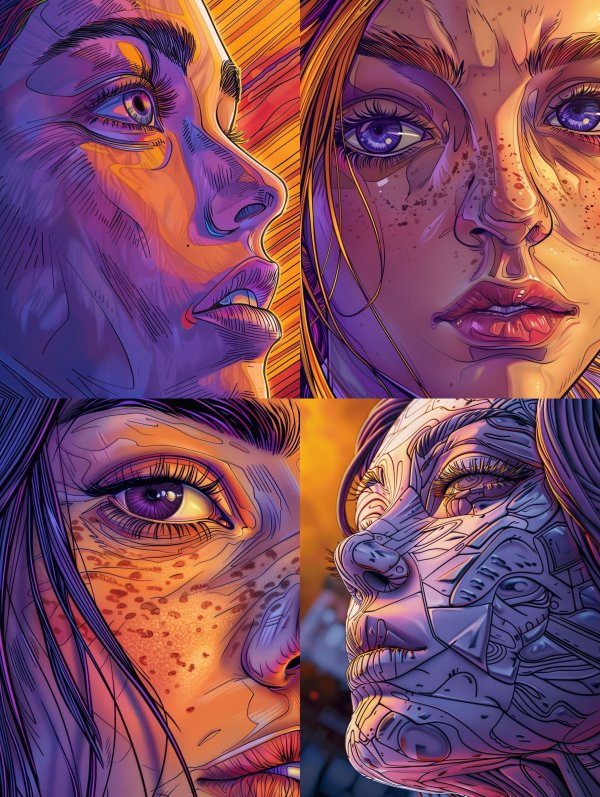 Neon Psychedelic Portrait