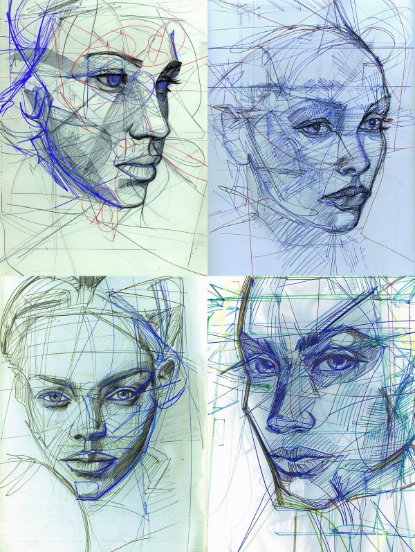 Abstract Geometric Portrait Study