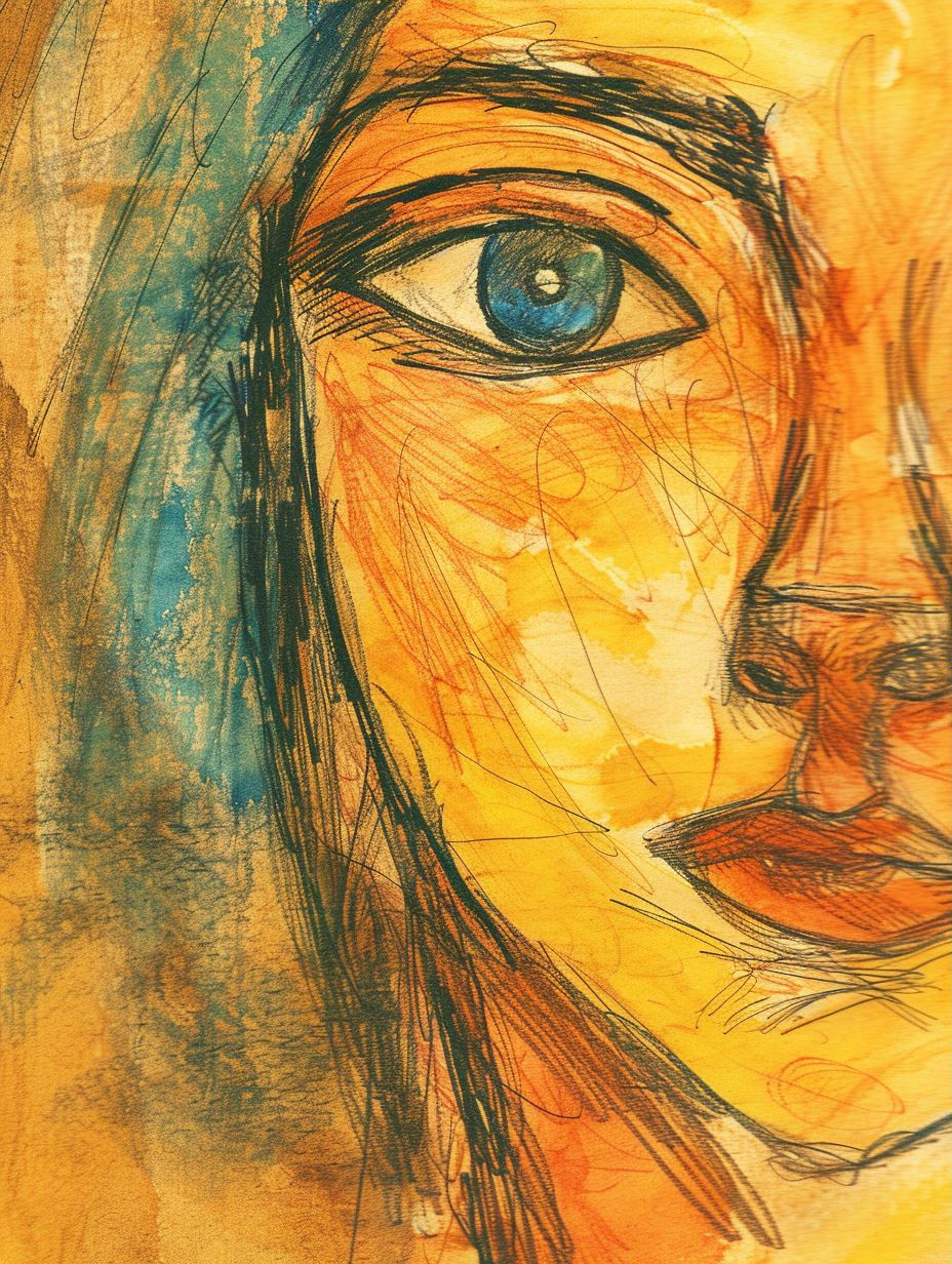 Vibrant Expressionist Portrait Study
